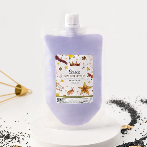 Scrubbit Fluffy Whipped Soap & Body Scrub, Stardust Memory - Alluring scent, Refill Pack