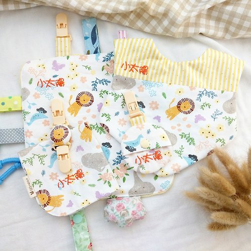 QQ rabbit 手工嬰幼兒精品 彌月禮盒 可繡名字。花園動物。手工訂製5件彌月組。可單買