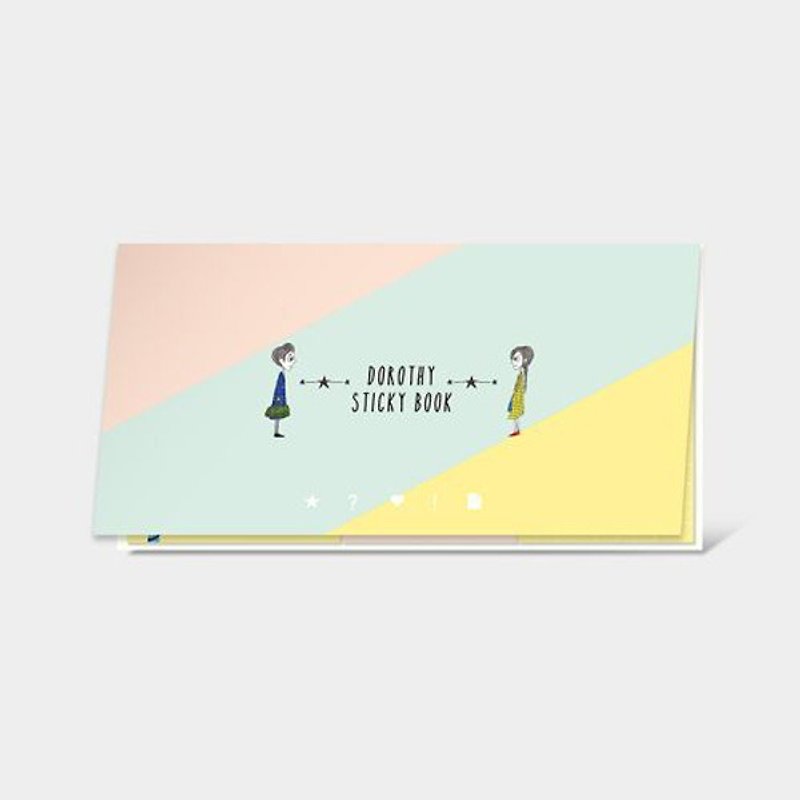 Dorothy shape sticky note book-color twill (9AAAU0011) - Sticky Notes & Notepads - Paper Multicolor