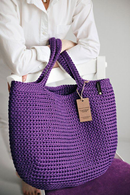 Neon Large Crochet Summer Tote Bag | Best Beach Tote Bags for Women 14 Neon Diamond - Fuschia