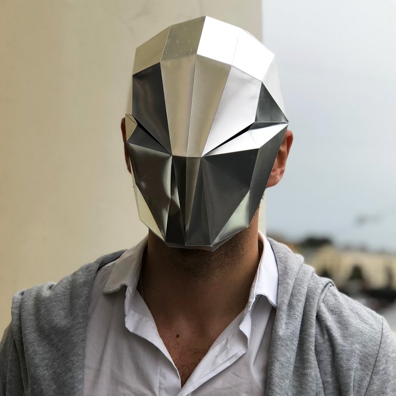 Papercraft Mask of the Future N1, Pdf, Gurko, Pepakura, Template, 3D Origami - 手工藝教學/工具書 - 其他材質 