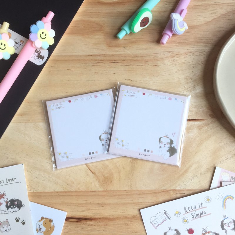 Memo pad 'Shizu1', 7x7cm 20's - 便條紙/便利貼 - 紙 