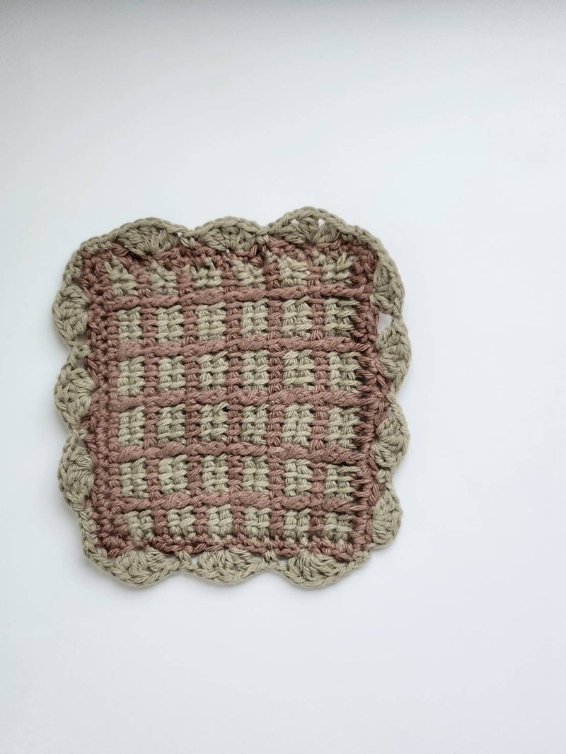 Checkered coasters - Coasters - Cotton & Hemp Green