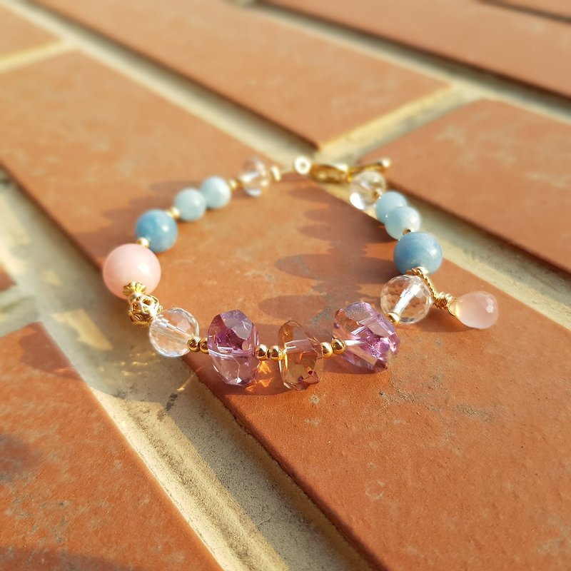 Girl Crystal World [Hope of Hope] - Amethyst Bracelet Bracelet Natural Crystal Gemstone Handmade - Bracelets - Gemstone Purple