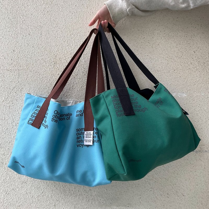 from... Earth tone one-shoulder canvas bag thickened and large-capacity commuter tote bag - กระเป๋าแมสเซนเจอร์ - ผ้าฝ้าย/ผ้าลินิน หลากหลายสี