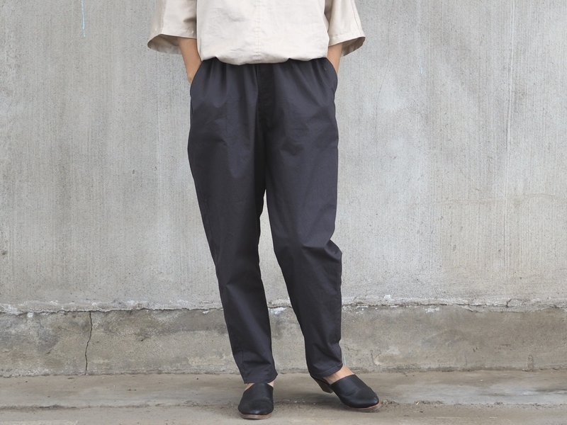 Tapered pants/dark gray - Women's Pants - Cotton & Hemp Gray