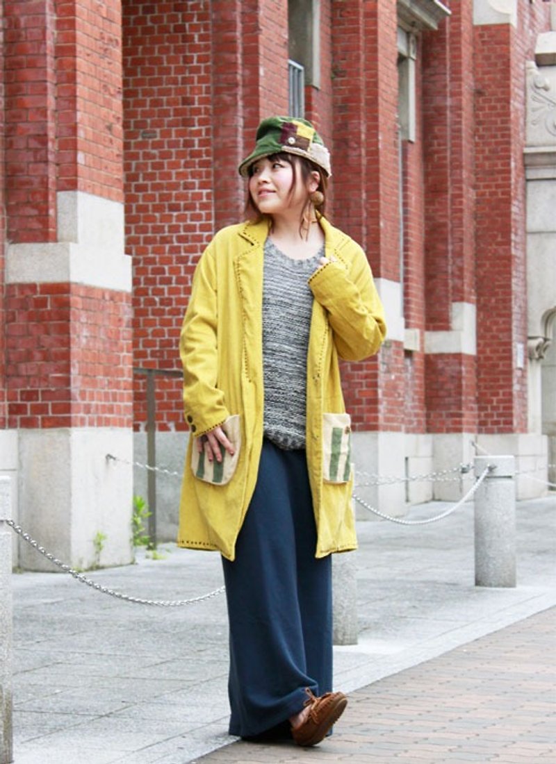 ☆Hammock☆彡コーデュロイチェスターコート - 女西裝外套 - 棉．麻 黃色