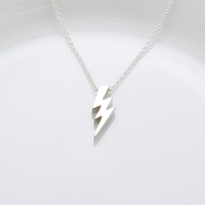 【Angel & Me】Power Lightning s925 sterling silver necklace Birthday gift - Necklaces - Sterling Silver Silver