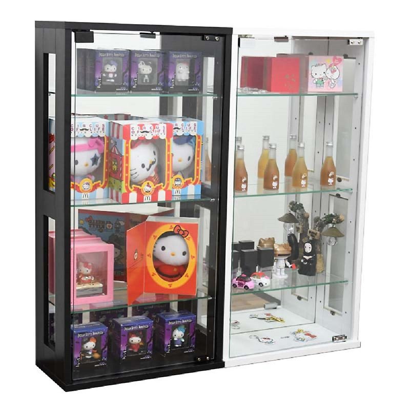 Upright Glass Doll Cabinet 80cm Display Cabinet Glass Cabinet Doll Cabinet Storage Cabinet | Joe Eisen - เฟอร์นิเจอร์อื่น ๆ - ไม้ สีดำ