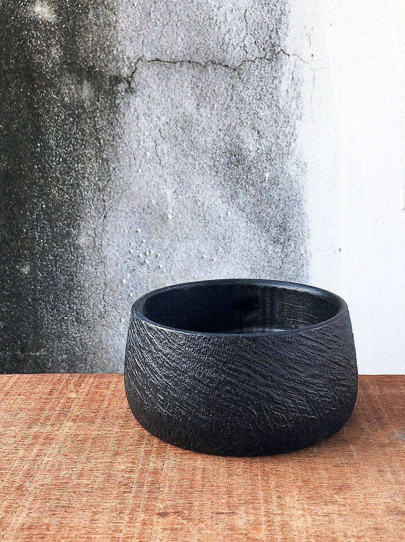 Stone Bowl Matte Black - เซรามิก - ไม้ไผ่ สีดำ