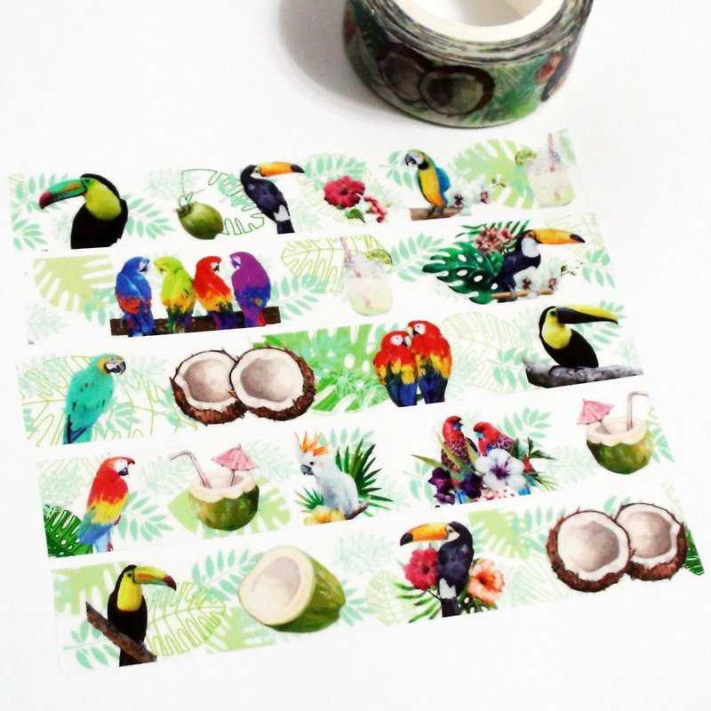Masking Tape Tropical Birds - มาสกิ้งเทป - กระดาษ 