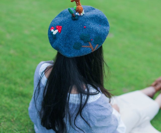 needle felt beret