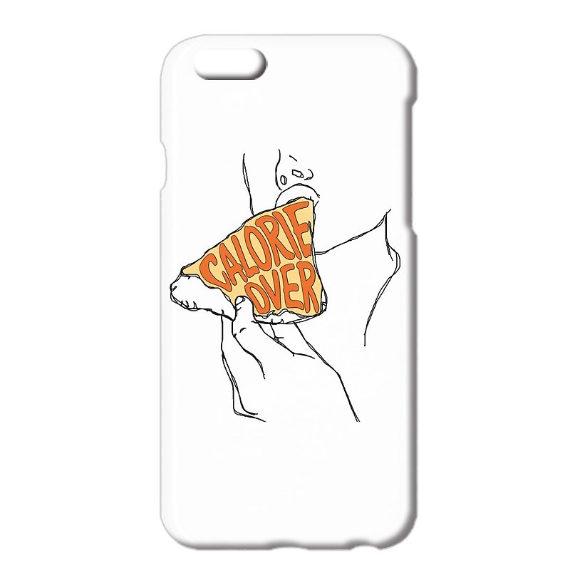 iPhone case / Calorie over / pizza - เคส/ซองมือถือ - พลาสติก ขาว