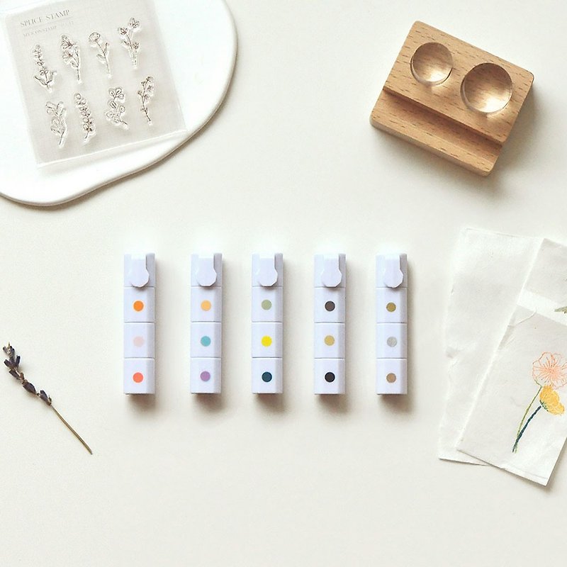 【Inky Pen】Oil-based ink、Three colors in one pen 、Joint on and on as wished - Stamps & Stamp Pads - Other Materials Multicolor