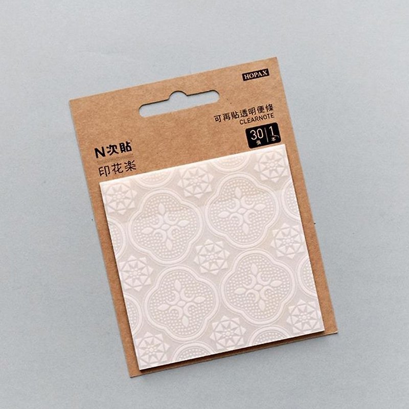 Printing x N times affixed transparent note / glass Begonia - Sticky Notes & Notepads - Plastic 