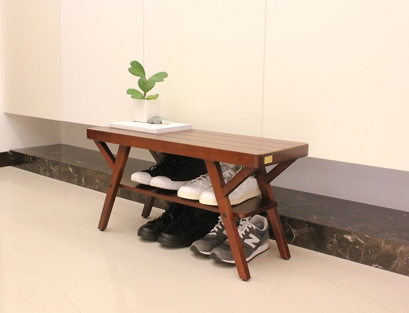 【KeenFordデザイン】W-BC01無垢材の椅子とスツール（DBR） - その他の家具 - 木製 ブラウン