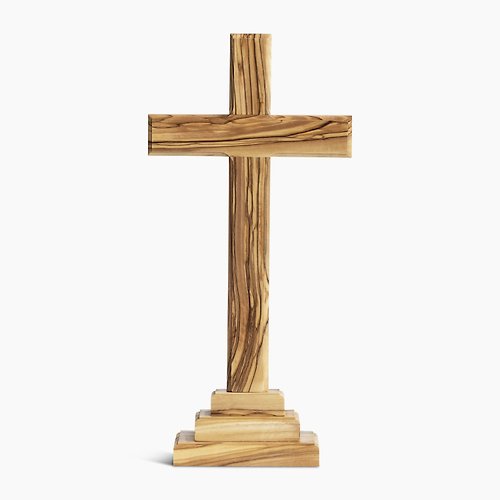 Holy Land blessing 來自聖地的祝福 居家擺飾三層站立十字架桌上擺設進口橄欖木基督教居家裝飾161713