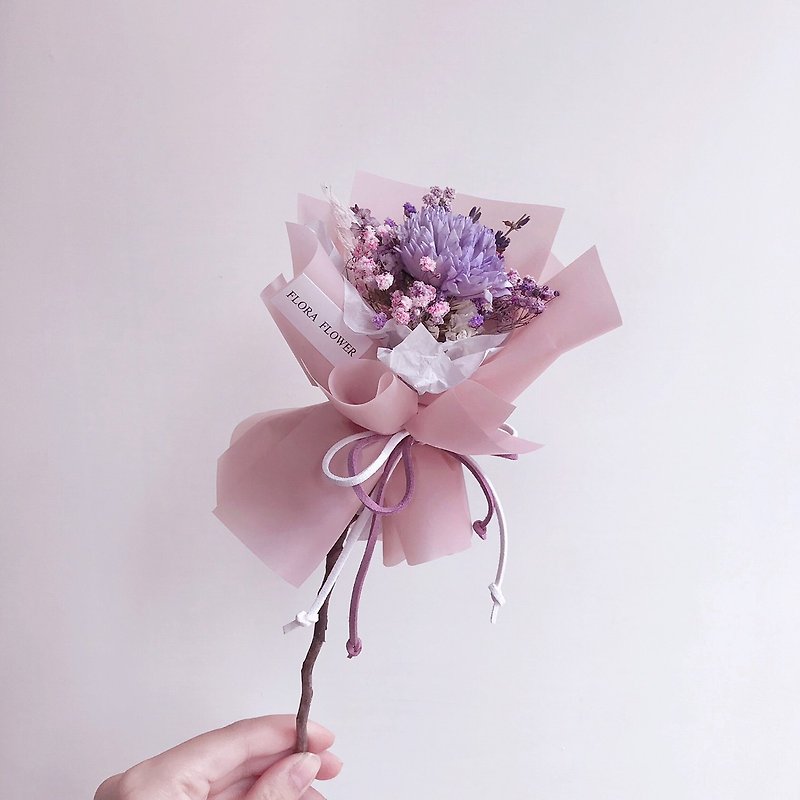 Single Carnation-Red Purple - ช่อดอกไม้แห้ง - พืช/ดอกไม้ สีม่วง