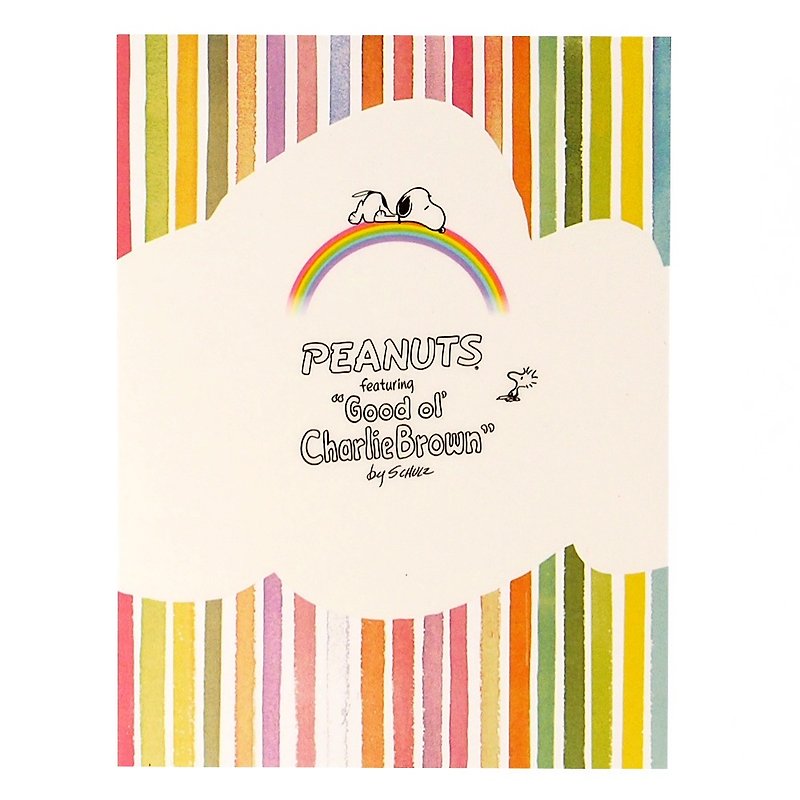 スヌーピーが空を横切って虹に乗る[ホールマークポップアップカード多目的] - カード・はがき - 紙 多色
