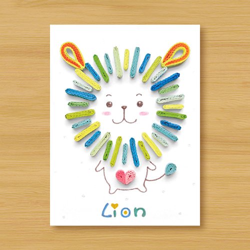 Dino 小恐龍 ( 2款供選擇 ) 手工捲紙卡片 Sweet Lion
