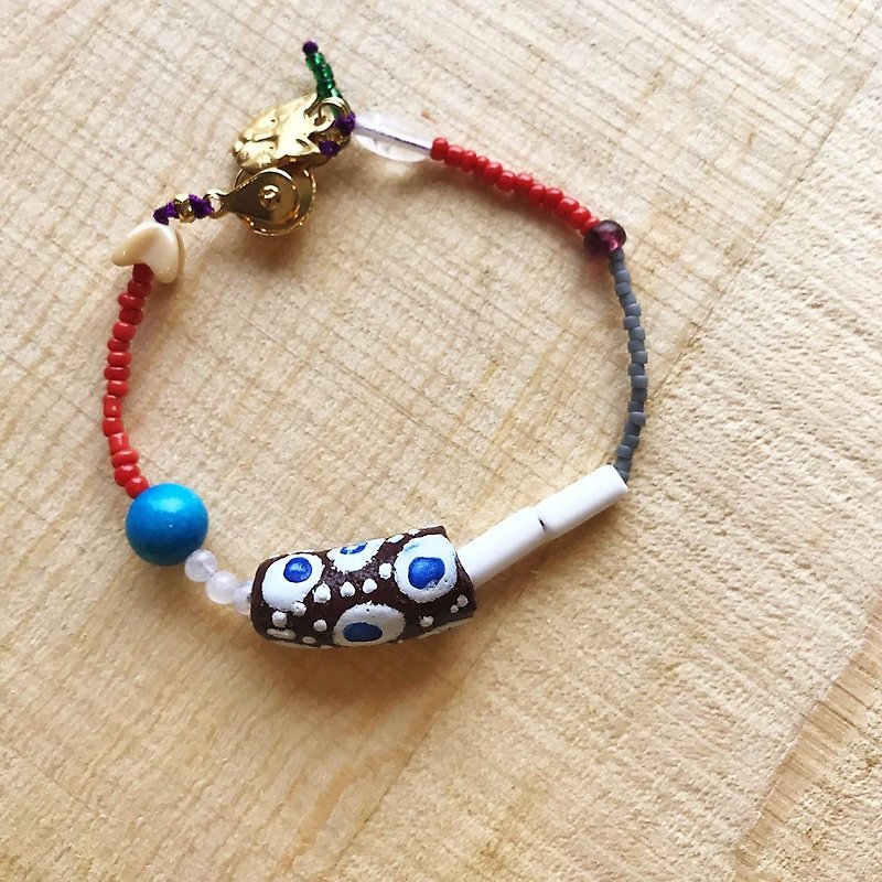 [Cat and Mice • Beads beat Beads] bracelet collection-008 original heart. - Bracelets - Acrylic Multicolor