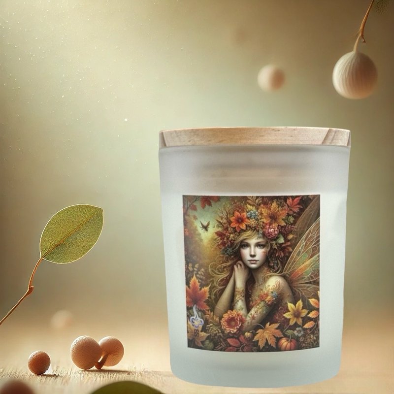 Fragrance Melting Wax Cup Natural Soy Wax Fragrance Candle Cup Autumn Flower Quiet Exclusive Special Fragrance Experience - เทียน/เชิงเทียน - ขี้ผึ้ง ขาว