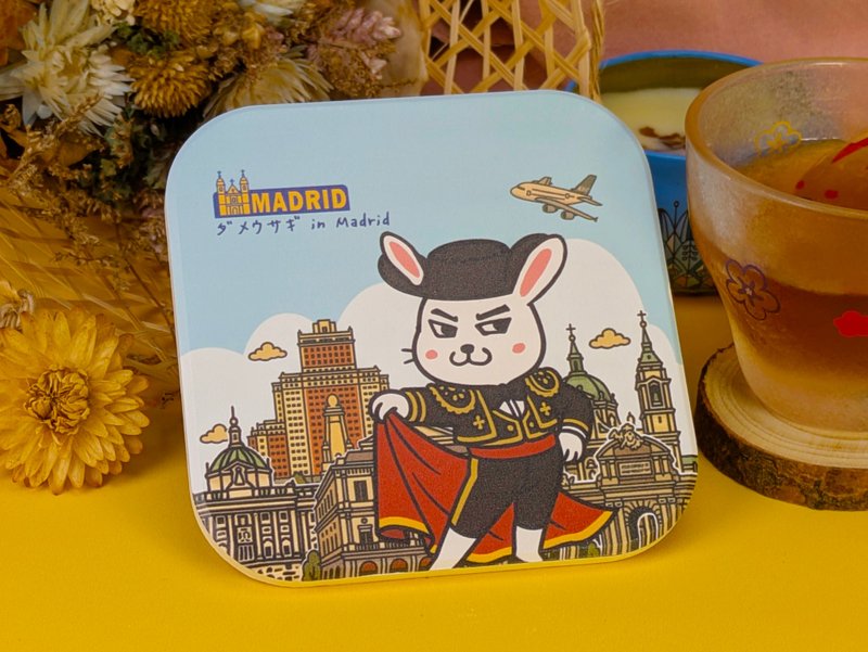 陶瓷杯墊【廢兔 in Madrid】 - 杯墊 - 陶 