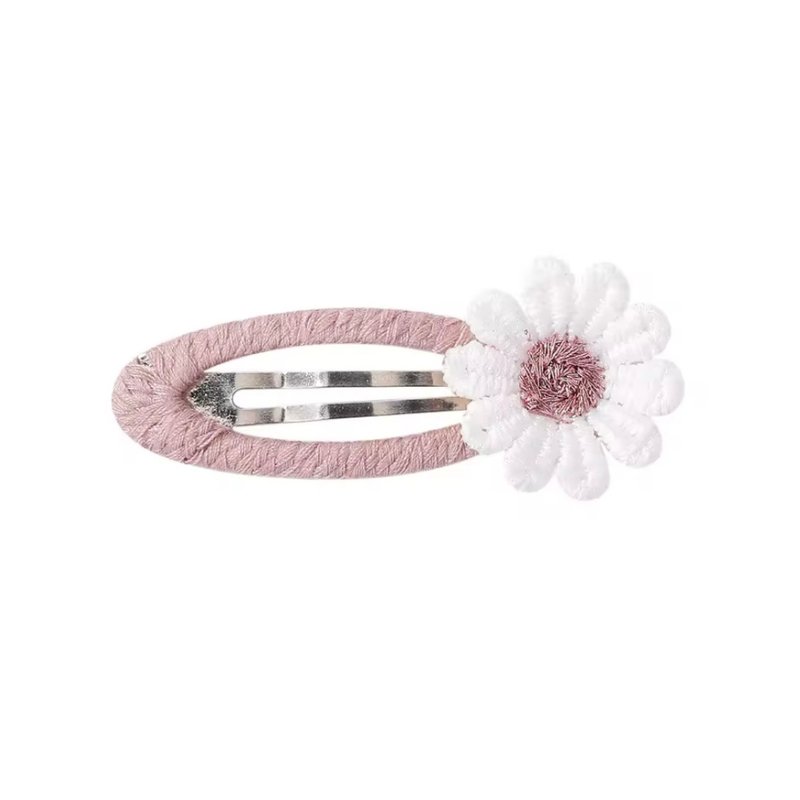 Australian Josie Joan's embroidered lace hairpin-Petite Avery - เครื่องประดับผม - ผ้าฝ้าย/ผ้าลินิน ขาว