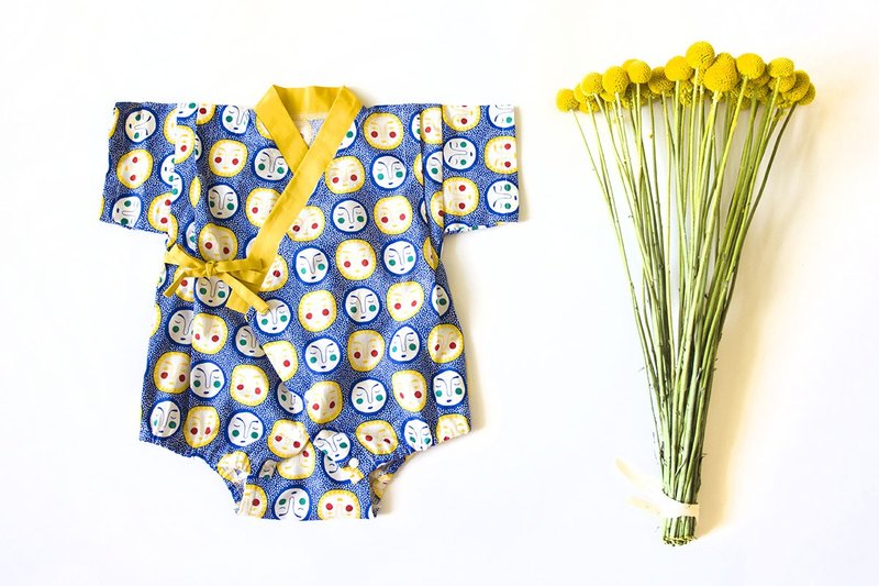 Little Sun Organic Cotton Handmade Shiping - ชุดทั้งตัว - ผ้าฝ้าย/ผ้าลินิน สีเหลือง