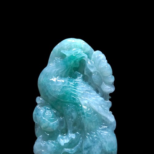 瓔珞翡翠 冰種飄綠翡翠精雕鳳凰 | 天然緬甸玉翡翠A貨 | 送禮