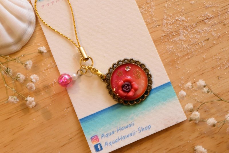 CUTE Beauty & Adorable for Endearing best gift Red Rose Key Chain Ring Charm - 耳環/耳夾 - 其他材質 紅色