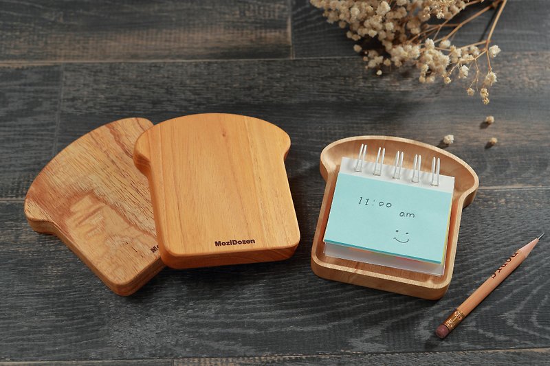 [MoziDozen Co-branded Product] Toast tray - กล่องเก็บของ - ไม้ สีนำ้ตาล