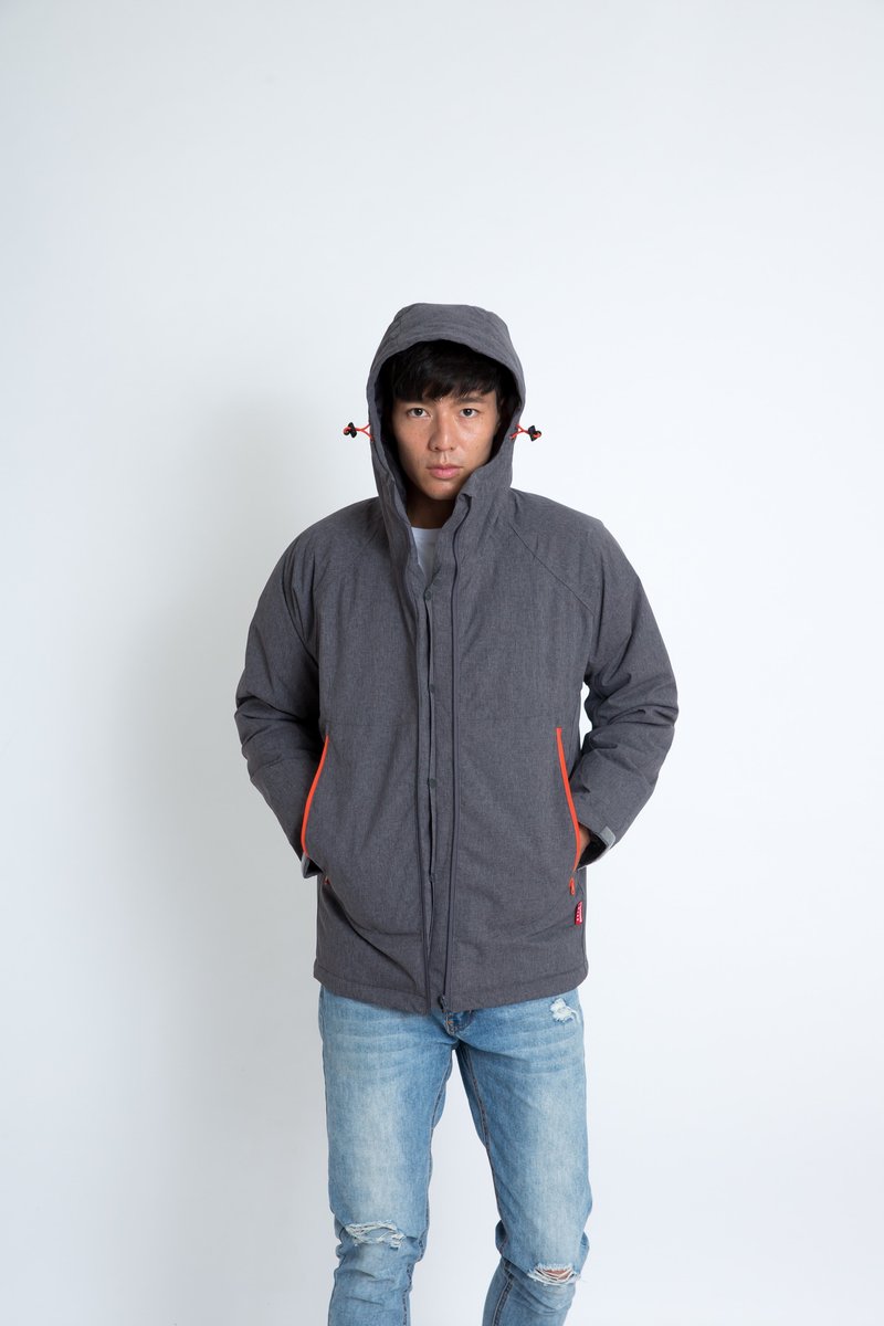 [6000mm Waterproof] Warm Waterproof Windproof Breathable Jacket - Iron Gray - Umbrellas & Rain Gear - Nylon Gray