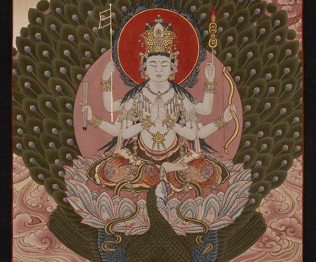 手描きのエーテリアルタンカ 日本の神 - ショップ Boudha Stupa