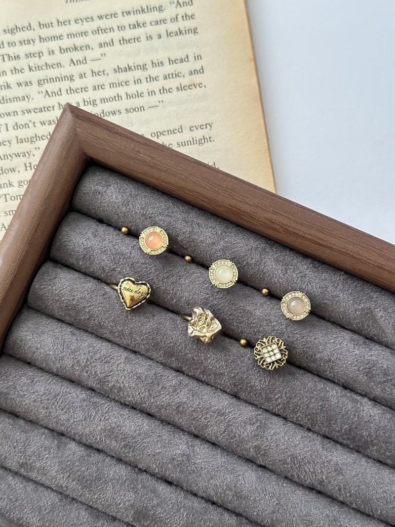 不鏽鋼 質感鈕扣戒指 - 戒指 - 不鏽鋼 