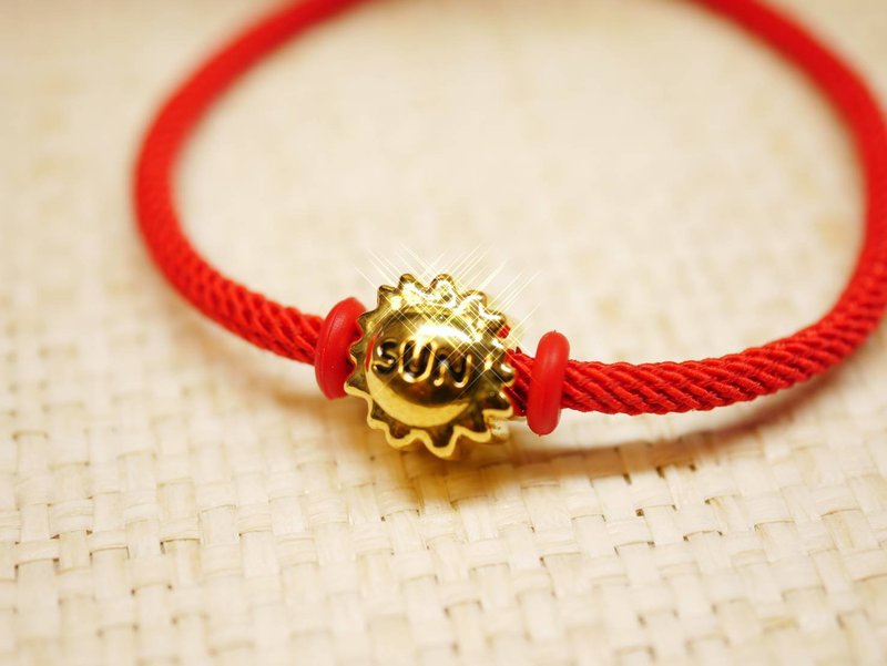 ゴールドビーズ - SUN ブレスレット ゴールドゴールド-ゴールド 9999 (無料ミラノ ブレスレット) - ブレスレット - 24Kゴールド ゴールド