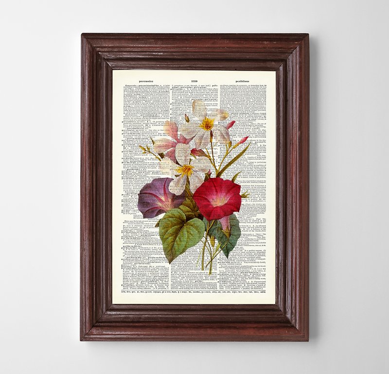floral print (1) 可客製化 掛畫 海報 - 牆貼/牆身裝飾 - 紙 