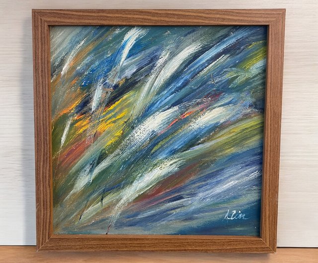 油絵 絵画 【風に揺れる】