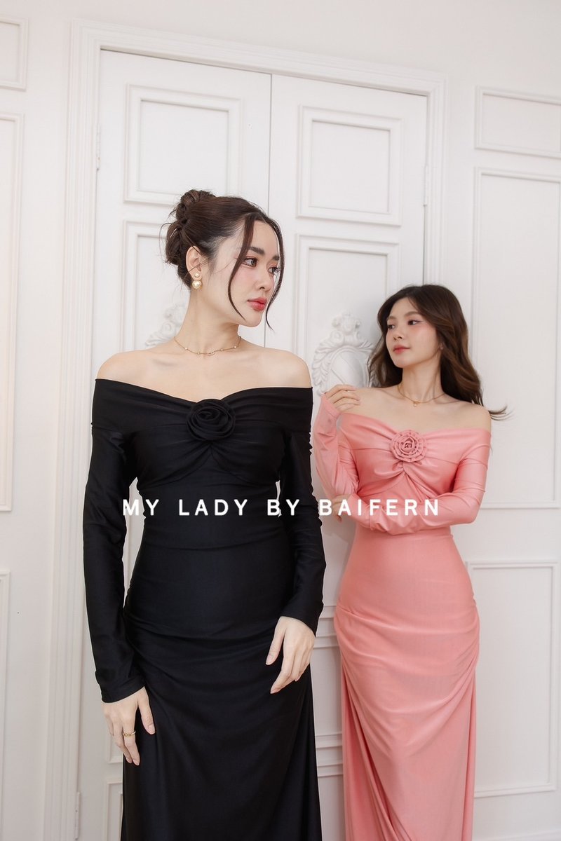 ชุดเดรสออกงาน ชุดไปงานแต่ง MY LADY BY BAIFERN - ML0477 - ชุดราตรี - เส้นใยสังเคราะห์ 