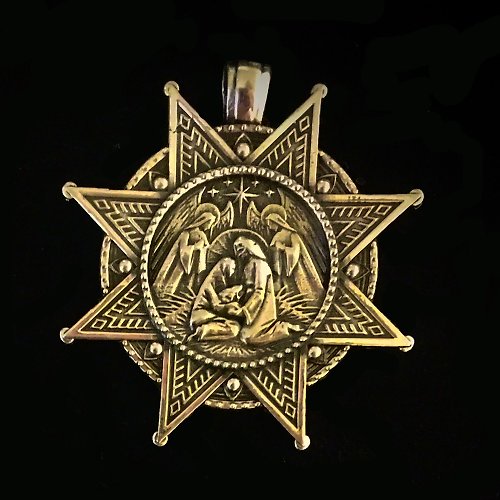 Gogodzy Christmas star necklace,christmas star jewelry,christmas star pendant,ukrainian