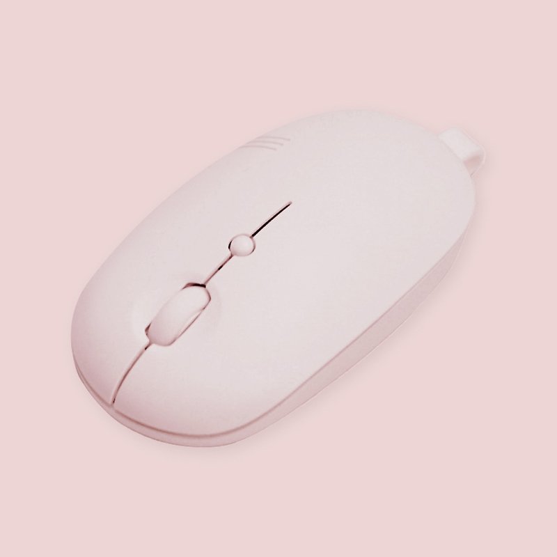 actto tail-shaped wireless bluetooth dual-mode mouse - rose pink - Computer Accessories - Other Materials 