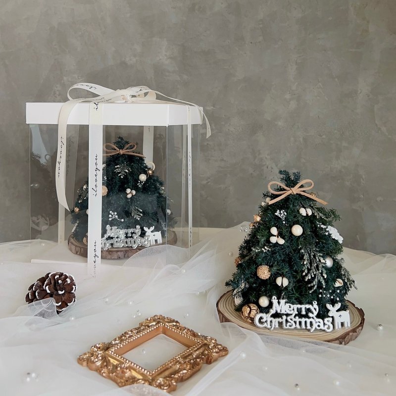 【Preserved Christmas Tree】Mini Christmas Tree, Top Gift Exchange Choice, Christmas Gift, Premium Gift - ช่อดอกไม้แห้ง - พืช/ดอกไม้ สีเขียว