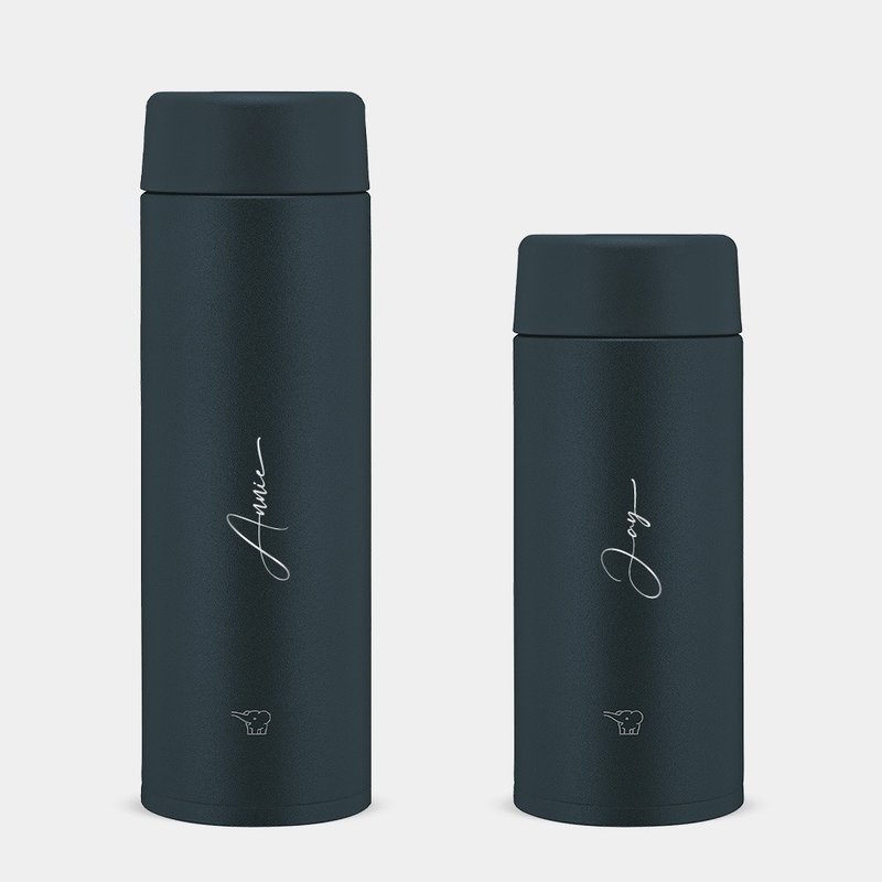 【雷射雕刻】客製化禮物 英文名 象印不鏽鋼 保溫瓶 保溫杯 PU016 - 保溫瓶/保溫杯 - 不鏽鋼 黑色