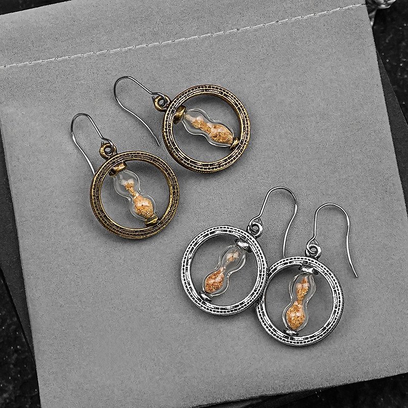 Hourglass earrings jewelry Solo Hourglass Earring - Earrings & Clip-ons - Other Metals 
