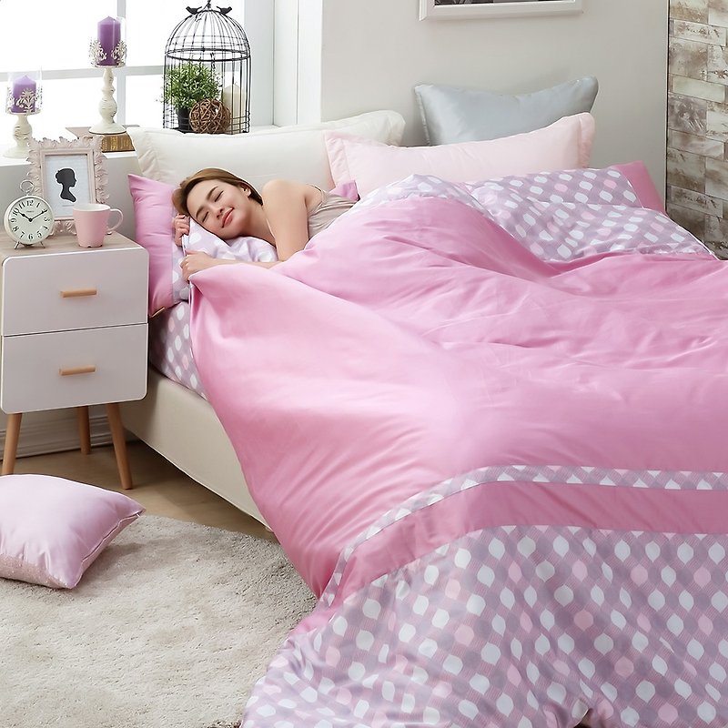 (Large) Princess Lovers - 60 cotton dual-use bedding package four groups [king size 6*7 feet] - Bedding - Cotton & Hemp Pink