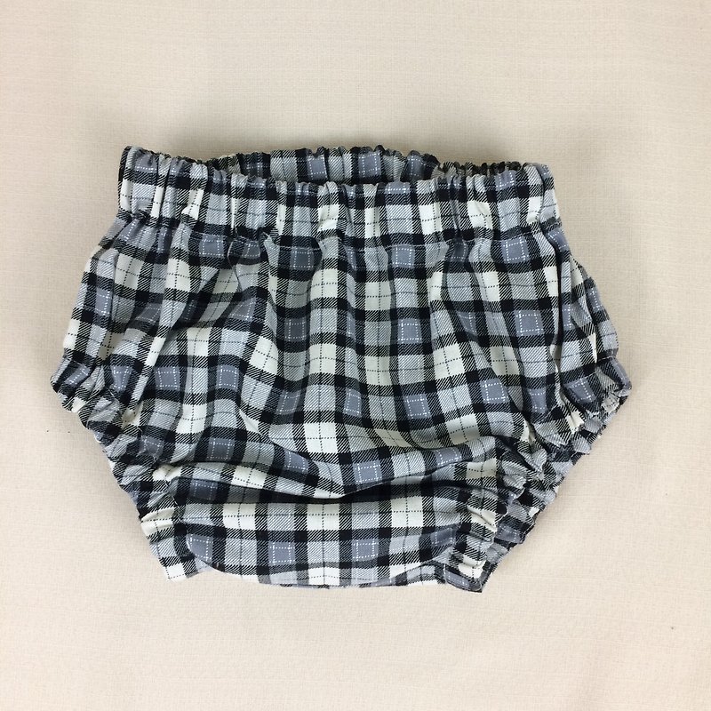"Va short pants" lattice college wind - Other - Cotton & Hemp Gray