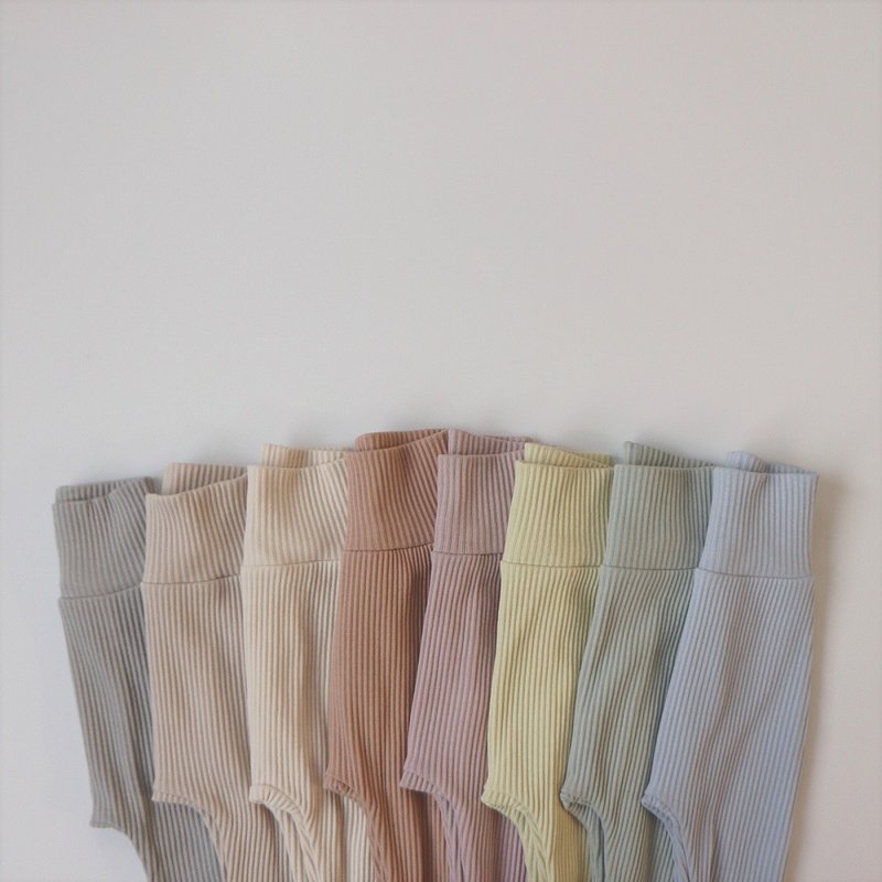 韓國馬卡龍色系彈力棉質嬰兒包肚褲 •Macaroon Baby Leggings• - 男/女童長褲/短褲 - 棉．麻 