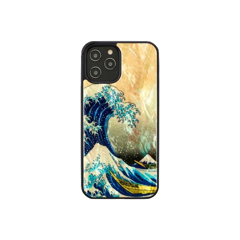 Man&wood iPhone 12 / 12 Pro 天然貝殼 造型保護殼-神奈川沖浪裏 - 手機殼/手機套 - 貝殼 多色