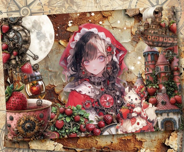 nene様デザインペーパー Ichigozukinリバーシブルデザインペーパー7種 - ショップ nene