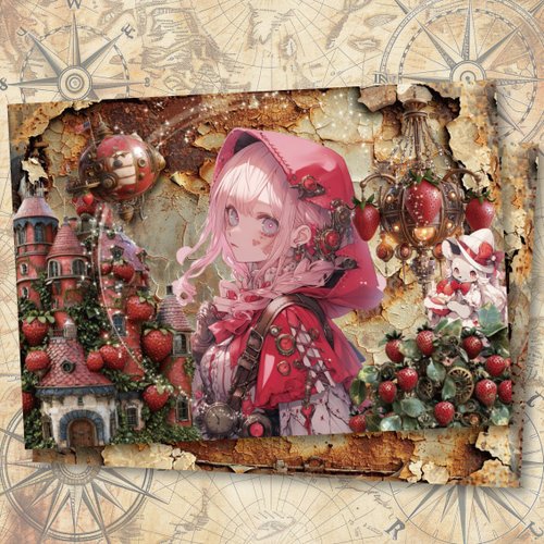 nene様デザインペーパー Ichigozukinリバーシブルデザインペーパー7種 - ショップ nene